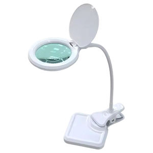 แว่นขยายแบบพกพาขนาดกะทัดรัด 4 นิ้ว 2 วัตต์ ดีไซน์แบบหนีบยืดหยุ่นได้ สำหรับใช้ในบ้าน สำนักงาน อ่านหนังสือ ชื่นชมเครื่องประดับ - Product Image 2