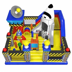 Aire <span class=keywords><strong>de</strong></span> jeux gonflable sur le thème <span class=keywords><strong>de</strong></span> la base spatiale, château gonflable commercial pour événements scientifiques - Product Image 1