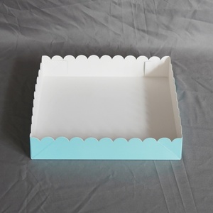 Hot Sale in Stock Birthday Tall Transparent Package <b>Clear</b> Plastic <b>Cake</b> <b>Box</b> <b>Clear</b> Blue Tall <b>Cake</b> <b>Box</b> With Scalloped Window - Product Image 6