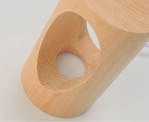 Modern Contemporary LED <b>Table</b> Lamp Adjustable Brightness for Bedroom Office Desk Home Decor <b>Study</b> Reading Wooden Battery - Product Image 6