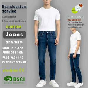 <span class=keywords><strong>Jean</strong></span> <span class=keywords><strong>slim</strong></span> <span class=keywords><strong>homme</strong></span> en denim délavé, confortable, durable, tendance, style urbain décontracté, printemps-été-automne - Product Image 2