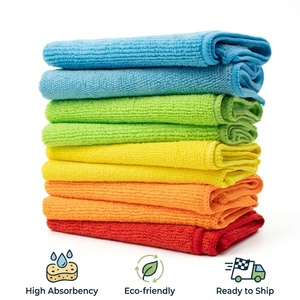 Lot de chiffons de nettoyage en microfibre absorbants, sans peluches, pour <span class=keywords><strong>cuisine</strong></span>, vaisselle, réutilisables, pour le lavage domestique des vitres et des tables, vente en gros - Product Image 1