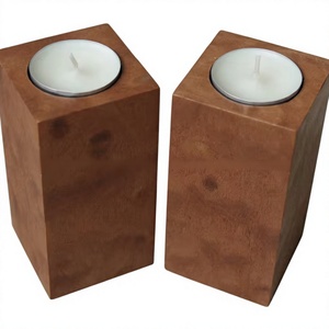 Magnifique porte-bougie à thé en bois de manguier naturel fait main pour les activités religieuses et la décoration de Noël - Product Image 1