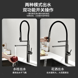 Modern Kitchen Faucet Single Handle 360 Degree Rotate Deck Mounted Ceramic Valve Core Hot Cold Water Sink Washbasin - Product Image 4