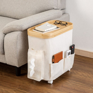 Đa chức năng đồ chơi Snack hộp lưu trữ xách tay cản trở với tre nắp gỗ lưu trữ túi giặt giỏ - Product Image 4