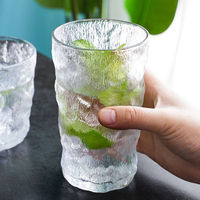 Tasse en verre de style japonais pour usage domestique, sans couvercle, couleur unie, pour eau, whisky, café, bière