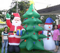 Modelo Inflable Gigante de Santa Claus para Decoración de Fiestas, Centros Comerciales y Publicidad Navideña