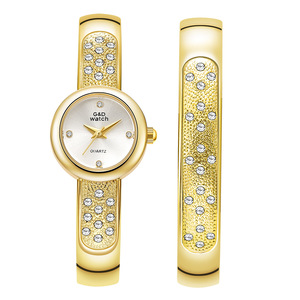 Reloj de Mujer Fashion G&<span class=keywords><strong>D</strong></span> <span class=keywords><strong>518</strong></span>, Juego de Relojes de Alta Calidad con Movimiento de Cuarzo Importado, Resistente al Agua, Relojes de Aleación de Zinc con Adornos de Diamantes y Brazalete - Product Image 2