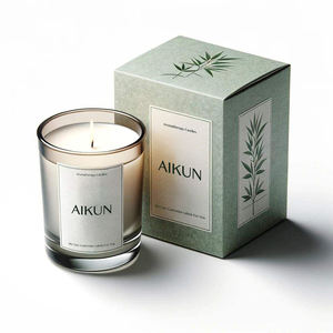 Vela Aromática en Frasco de Vidrio AIKUN de Marca Privada con Caja de Regalo con Logotipo Personalizado para Exhibición en Tiendas y Pedidos al por Mayor - Product Image 3
