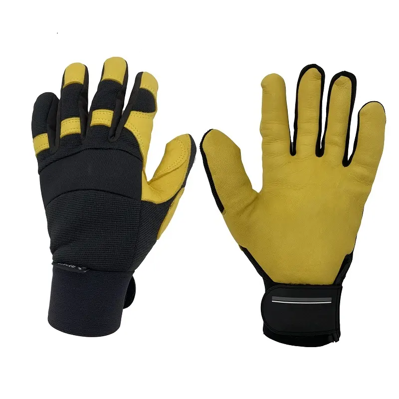 Gants de congélateur haut de gamme pour entrepôt frigorifique 100 grammes Gants de travail de sécurité en cuir de chèvre doublés Thinsulate pour le stockage à froid