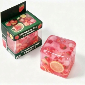 Meilleures ventes Schylling Squishy Fast Food Drink Cubes Nice Cube Sensory Stress Square Squeeze Maltose Squishy Marble Cube - Product Image 2