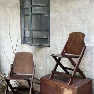 Silla Plegable de Madera Maciza Vintage con Pintura en Aerosol y Estructura Resistente al Desgaste para <span class=keywords><strong>Keter</strong></span>, Teatro, Cafetería, Postres, Hogar Moderno - Product Image 4