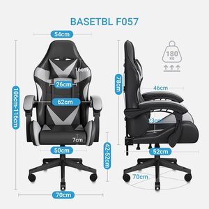 Chaise <span class=keywords><strong>de</strong></span> <span class=keywords><strong>bureau</strong></span> ergonomique avec appui-tête amovible Chaise pivotante 180kg Grande chaise <span class=keywords><strong>de</strong></span> jeu avec <span class=keywords><strong>protection</strong></span> contre les rayures contre les chats - Product Image 5