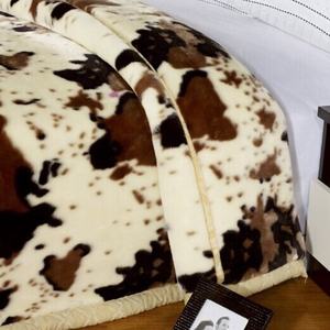 ผ้าห่มขนแกะผ้าสักหลาดพิมพ์ลายวัวสองชั้น,ผ้าห่มนิวซีแลนด์ - Product Image 3