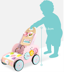 Nouveauté <span class=keywords><strong>Chariot</strong></span> poussoir en bois de qualité <span class=keywords><strong>Chariot</strong></span> marchette pour bébé avec roues Marchette d'activités de plein air pour les jeux de bébé - Product Image 1