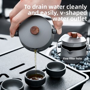 Juego de Té Portátil para Exteriores, Tetera para Camping, Tetera de Viaje para Hervir <span class=keywords><strong>Agua</strong></span> y Preparar Té, Diseño Minimalista Ecológico - Product Image 4