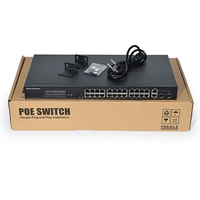 Commutateur PoE SDAPO PSE2624GSR-AI 10/100 Mbps 24 ports IEEE802.3af/at 250W avec IA Watchdog, protection anti-éclairs 4KV, pour caméras IP 8MP, réseau haute performance, garantie 3 ans