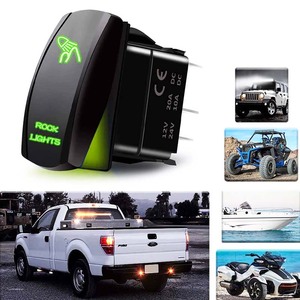 Marine Waterproof 5Pin Green LED <strong>Winch</strong> In/Out Rocker Switch for Boat/Car/Truck Universal Light Bar Control Button - Product Image 6