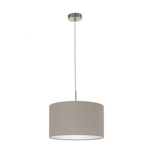 Lustre PASTERI 1 lumière satiné/gris tourterelle 38CM - 1x60W E27 - Product Image 1