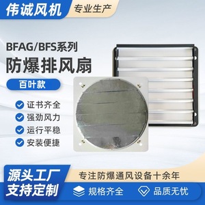 BFAG/BFS-600 Factory <b>Ventilation</b> Exhaust Fan 220V/380V Explosion-Proof with Louvers - Product Image 3