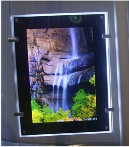 Acrylic Slim LED hộp đèn cho bất động sản & nhà hàng Bảng <span class=keywords><strong>Menu</strong></span> hiển thị tiêu thụ điện năng thấp treo khung hình - Product Image 5