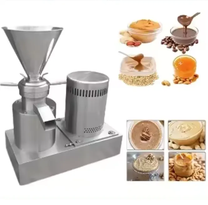 Small Home Restaurant Use Cashew Nuts Tahini Paste Grinder Sesame Paste Tomato Sauce Colloid Mill Peanut Butter Making Machine