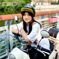 Casco Retro Abierto para Ciclismo, Estilo Béisbol, para Chicas, Material ABS, Certificado 3C, para Motocicleta y Bicicleta Eléctrica, para Todas las Estaciones
