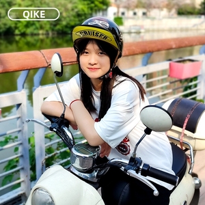 Casque de moto ouvert rétro pour filles, style casquette de baseball, en ABS, certifié 3C, toutes saisons, pour vélo électrique et moto - Product Image 3