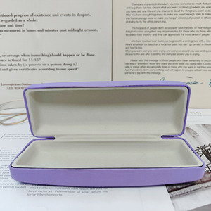 Solid Color Rectangle Eyeglasses Case Flip Design Pressure Resistant <b>Storage</b> <b>Box</b> For Prescriptions And Sunglasses Unisex - Product Image 2