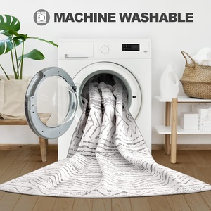 Alfombra <span class=keywords><strong>de</strong></span> área, alfombras lavables, alfombra Bohemia <span class=keywords><strong>para</strong></span> sala <span class=keywords><strong>de</strong></span> estar, antideslizante, ultrasuave, con estampado geométrico, alfombra <span class=keywords><strong>de</strong></span> pila baja <span class=keywords><strong>para</strong></span> comedor y dormitorio - Product Image 3