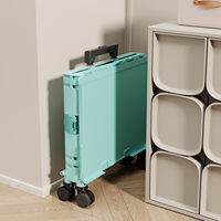 Panier pliable peu encombrant sur 8 roues, chariot en PP pour les courses et le jardinage, conteneurs en plastique