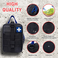Kit de survie d'urgence, équipement de survie professionnel, sac de premiers secours tactique MOLLE pour hommes