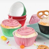 Rosa Folien-Cupcake-Muffinförmchen Standardgröße Backförmchen Premium Fettdicht & Robust