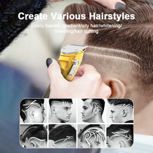 แท่นชาร์จไฟแบบชาร์จไฟได้เครื่องตัดผมผู้ชายเครื่องเล็มผมแบบไร้สายหน้าจอ LED สำหรับร้านเสริมสวย - Product Image 6