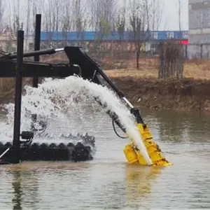 Excavadora anfibia, excavadora de pantano, tren de aterrizaje sobre orugas con pontón flotante