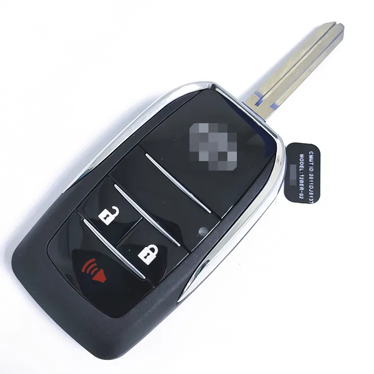For T-oyota CAMRY Corolla 2012 2013 2014 2015 Modified Flip Remote Car Key Shell TOY43 Uncut Blade Fob 2+1 3 Buttons Case