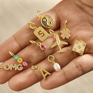 Construisez votre propre breloque personnalisée en acier inoxydable multi pendentif à breloque de loisirs de raquette de golf/tennis vintage