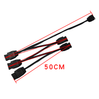 Cable divisor ARGB direccionable de 5V y 3 pines, adaptador de 1 a 5 para caja de PC, cable de extensión de sincronización de luz RGB para múltiples ventiladores de refrigeración