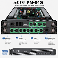 Amplificateur de puissance professionnel 1U 2/4 canaux 400W pour enceintes de salle de conférence, système audio de réunion