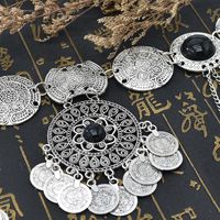Chaîne de taille vintage avec pendentif en forme de pièce de monnaie, chaîne de corps ethnique en métal pour la danse du ventre, ceinture de plage