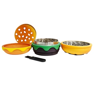 Broyeur à herbes manuel rond en alliage de zinc avec motif artistique entièrement imprimé pour accessoire - Product Image 2