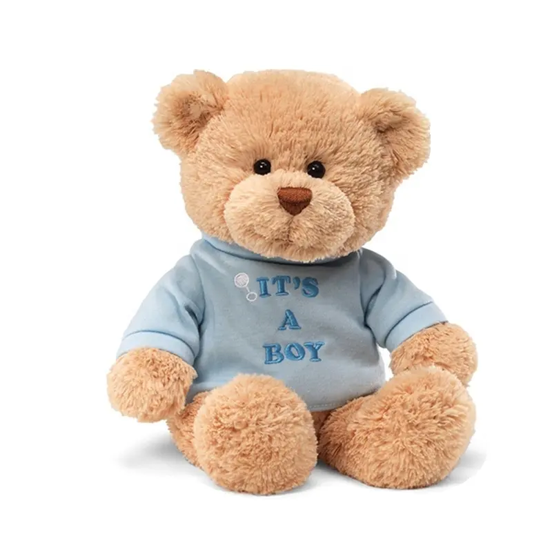 מותאם אישית ממולא בפלאש צעצוע דובון רך צעצוע עם חולצה קלאסי ממולא בעלי החיים טדי דוב