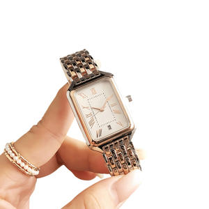 TikTok Live Broadcast Nouveau Classique All-<span class=keywords><strong>match</strong></span> Carré Style Coré<span class=keywords><strong>en</strong></span> Simple Élégant Alliage Femmes Montre À Quartz Verre Pointeur 10mm - Product Image 5