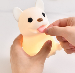 Cute Puppy Animal Silicone French Bulldog Pat Night Light Dimming Bedroom <b>Bedside</b> Atmosphere Dog Sleep <b>Lamp</b> for kids - Product Image 4