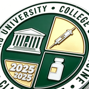 Moneda Conmemorativa Personalizada de la Universidad Médica, Doble Chapado en Aleación de Zinc Esmaltada, para Graduación de la Escuela de Medicina, Año Nuevo Chino, Amor - Product Image 6