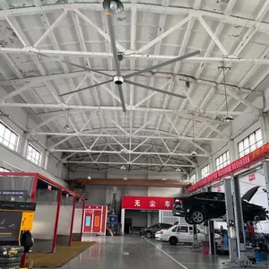 Ventilateur de plafond industriel 14 pieds, faible bruit, économie d'énergie, pour fabrication de voitures
