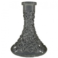Narguilé moderne en cristal, vase en verre, base en technique miroir colorée, flacon