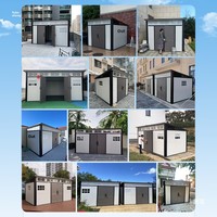 Caseta de Jardín Modular para Herramientas, Cobertizo de Almacenamiento Simple para Patios y Jardines, Cabaña Prefabricada Portátil