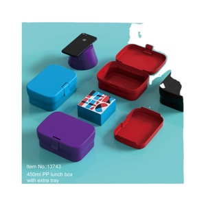 Salade en plastique aller étanche double couche sans bpa 0.45L boîte <span class=keywords><strong>à</strong></span> lunch avec <span class=keywords><strong>couteau</strong></span> <span class=keywords><strong>à</strong></span> fourche par Everich - Product Image 1