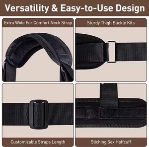 Conjunto de Bondage BDSM para Mujeres y Parejas, Restricción de Cuero, Juguetes Sexuales Eróticos, Correas para Separar las Piernas Forzadas, Restricciones para Cuello y Muñecas, SM - Product Image 6